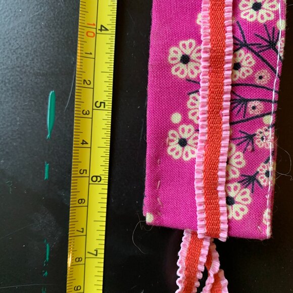 Artist made fabric cuff bracelet magenta pink - Picture 7 of 7